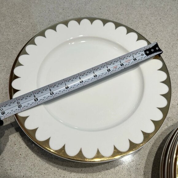 Joseph Sedgh NOY GP30 Gold White Set of Plates for 8 - Picture 4 of 7